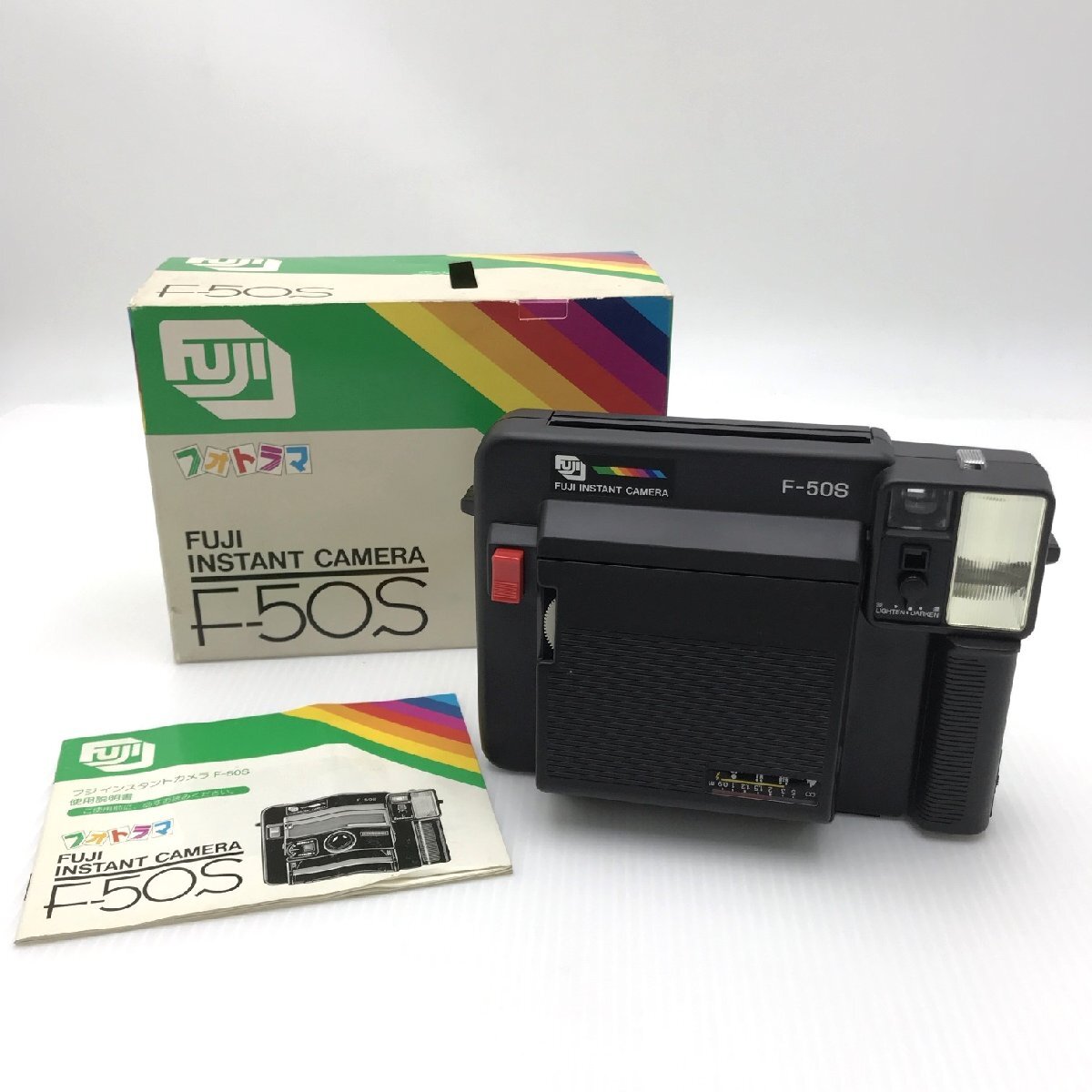 ジャンク FUJI インスタントカメラ F-50S フォトラマ FUJINON LENS f=105㎜ 使用説明書あり 外箱あり 日本製 通電不可【道楽札幌】