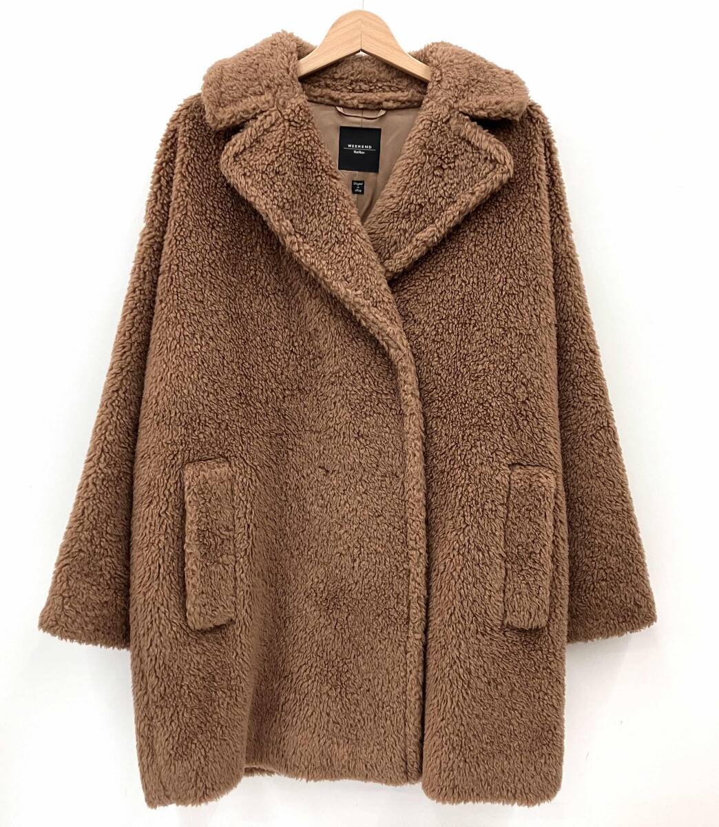 ブラック Max Mara マックスマーラ テディベアアイコンコート 508603096 ボアコート キャメル サイズ40