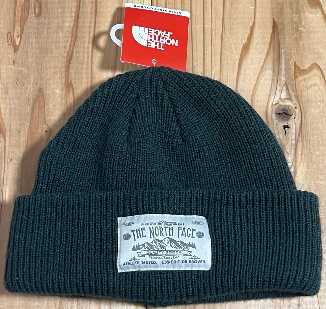 THE NORTH FACE STITCHWORK BEANIE P / ノースフェイス スティッチワーク ビーニー ピート F NN41620 未使用品 帽子 ニット帽 深緑色