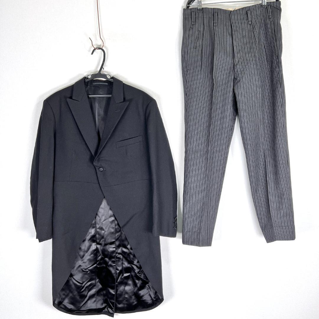 【Komai TAILOR】モーニングコート 黒 ブラックフォーマル 礼服 フォーマルスーツ 男性用 紳士服 メンズ スーツ【c020】