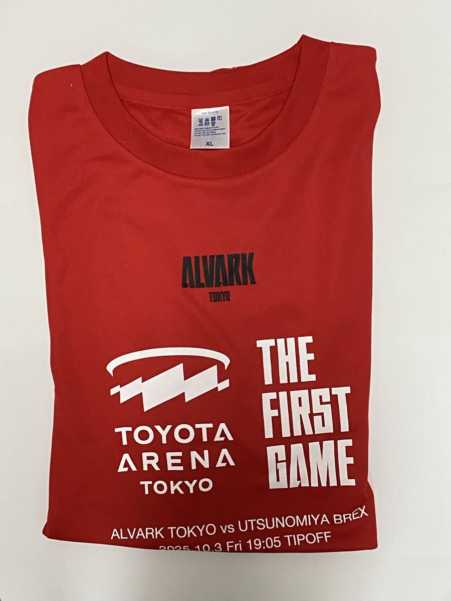 ALVARK TOKYO アルバルク東京 Bリーグ 半袖 Tシャツ XLサイズ レッド ポリエステル The First Game　トヨタアリーナ