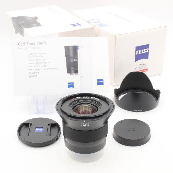 【極美品】 Carl Zeiss Touit 12mm f2.8 2.8/12 T* カールツァイス ソニー用Eマウント 元箱(内部緩衝材あり)付属品付き 88029