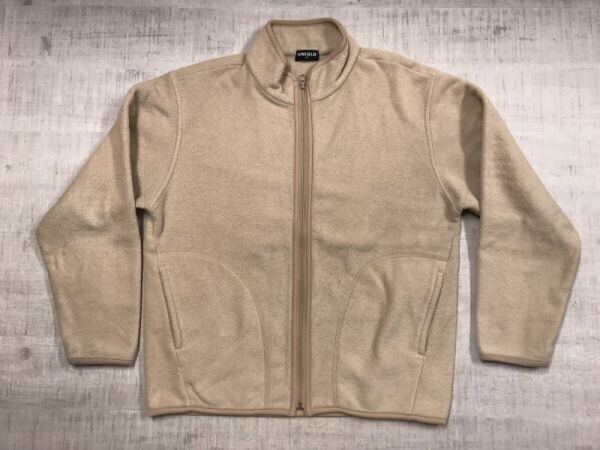 オールド・ユニクロ UNIQLO アメカジ オーセンティック 大定番 パイピング フリース ジャケット メンズ ポリエステル100% M ベージュ
