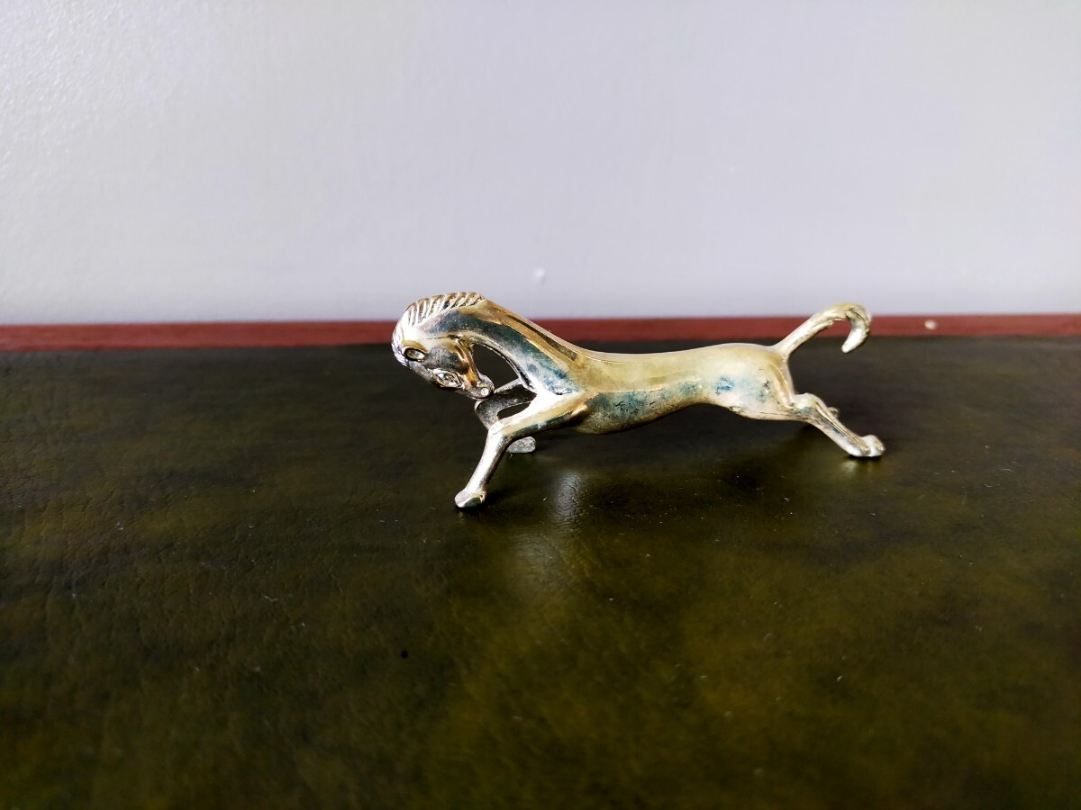 ★アンティーク品★走る馬のナイフレスト 箸置き オブジェ 小物 フランス うま ウマ