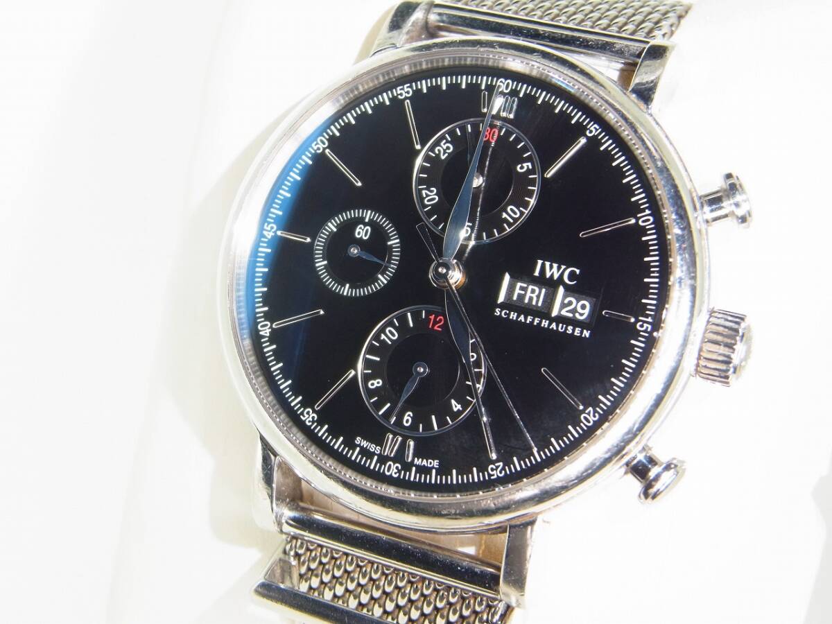 IWC Portofino Chronograph インターナショナル・ウォッチ・カンパニー ポートフィノ クロノグラフ メッシュブレス 自動巻き 腕時計