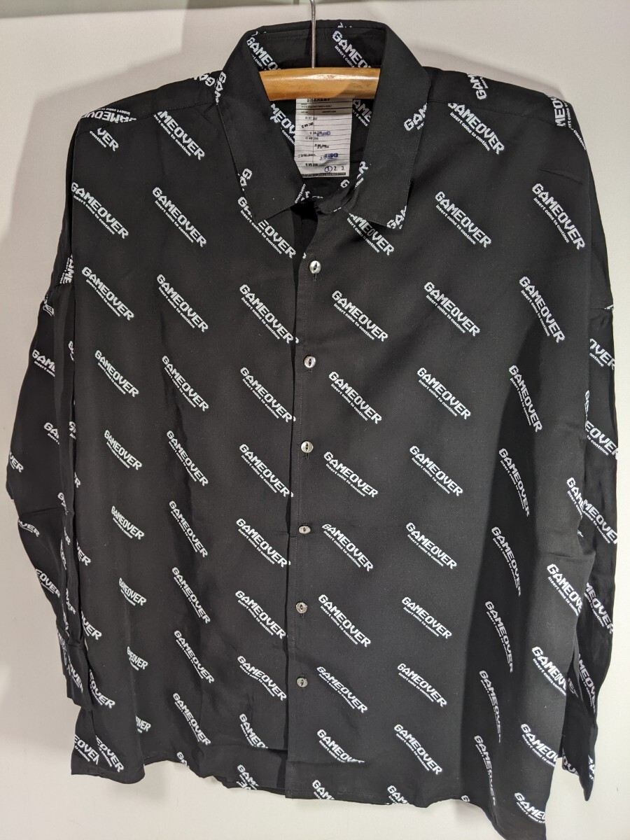SHAREEF GAME OVER LOGO BIG SHIRTSシャリーフ ゲームオーバー ロゴ 長袖 シャツ size:1