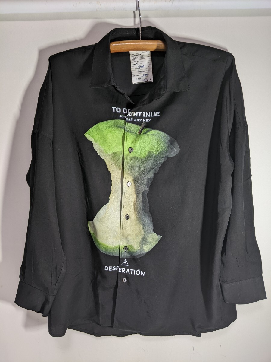 SHAREEF シャリーフ GREEN APPLE BIG SHIRTS 長袖 シャツ アップル size:1