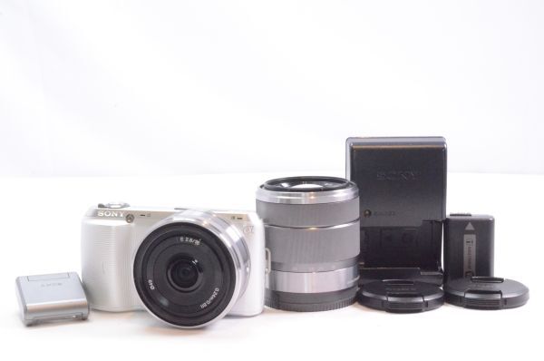 ★Sony ソニー α NEX-C3 ダブルレンズキット ホワイト★#H0042508018A
