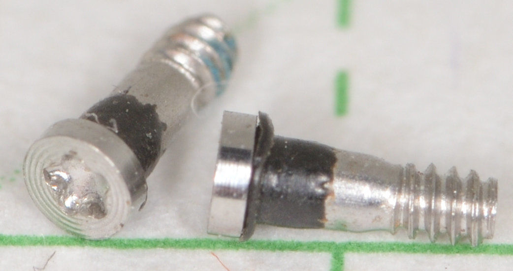 iPhone7シリーズ用 パーツ 星型ネジ 2本セット シルバー