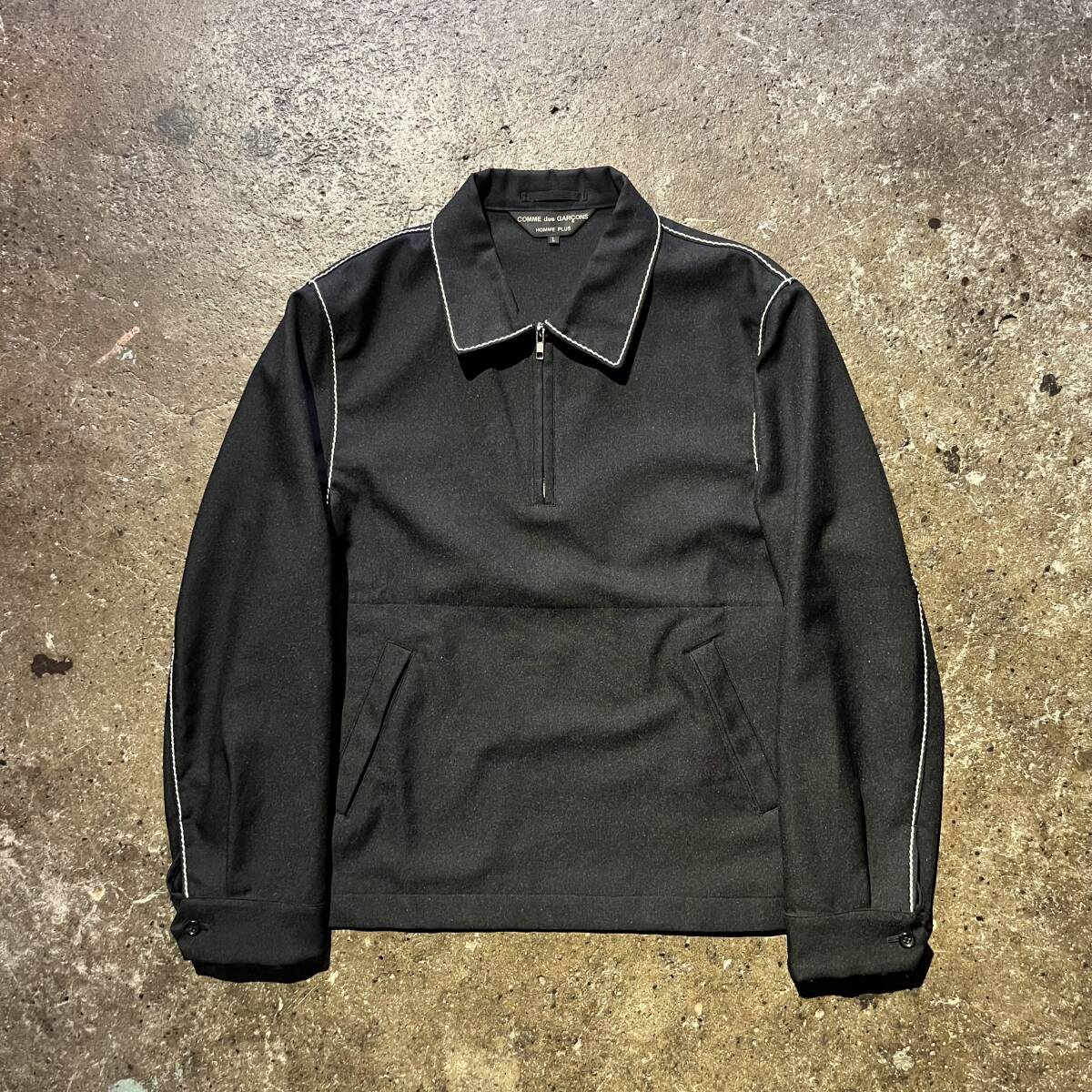 COMME des GARCONS HOMME PLUS 99aw ステッチデザインハーフジッププルオーバー サイズL エステル コムデギャルソンオムプリュス 1999aw 
