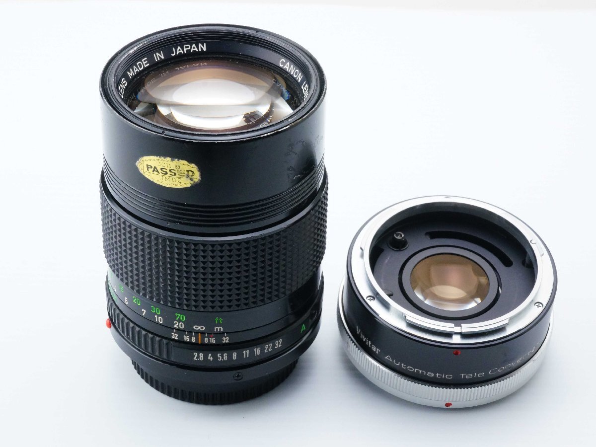 Canon キヤノン FD 135mm F2.8 + Vivitar Automatic Tele Converter 2X!!! FD マウント ドイツ里帰り品! 1257
