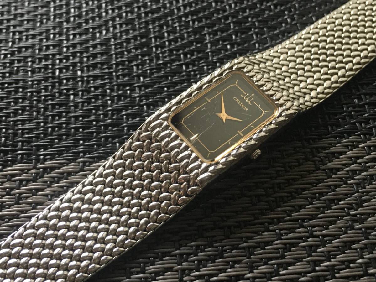 [◆5sp]SEIKO CREDOR/クレドール ブラック文字盤 クオーツ