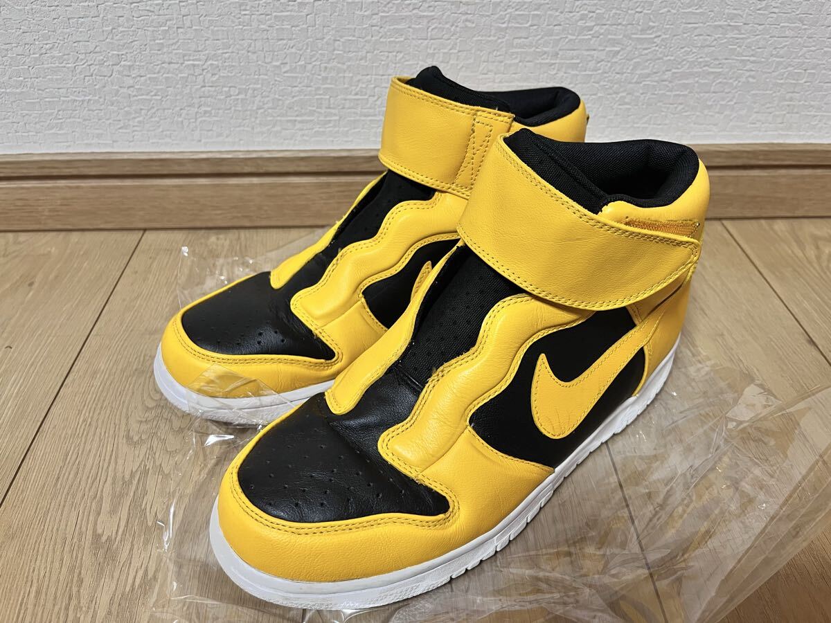 ●数回使用レア　NIKE DUNK HIGH DUNK HI EASEダンクハイ　イース27.0cm　ブラック/ユニバーシティゴールド/ホワイトアイオワ896187-003●