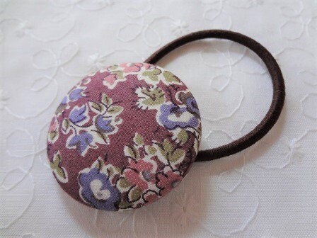 *ハンドメイド*リバティ*Tatum/プラム*テイタム*３８ｍｍ*ヘアゴム*