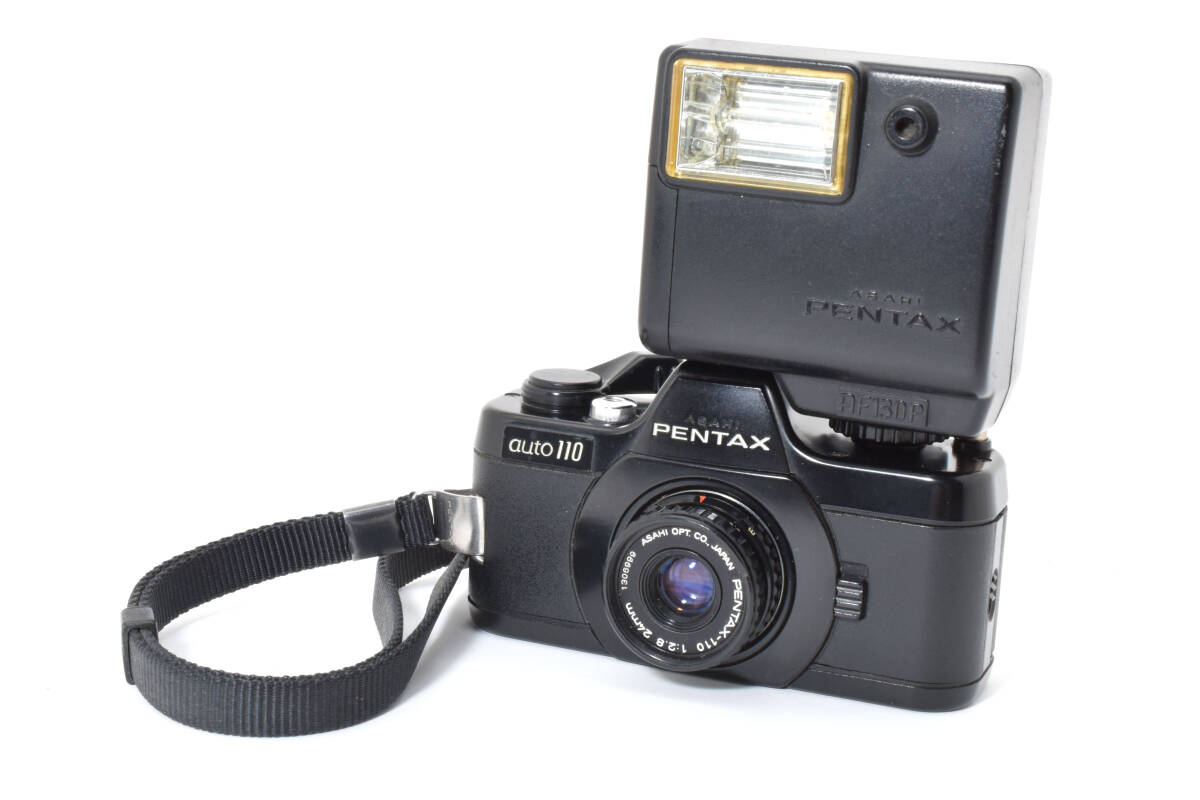 動作確認済 PENTAX ペンタックス auto110 オート110 1:2.8 24mm 小型 一眼レフカメラ マニュアル ストロボ AF130P 2642077