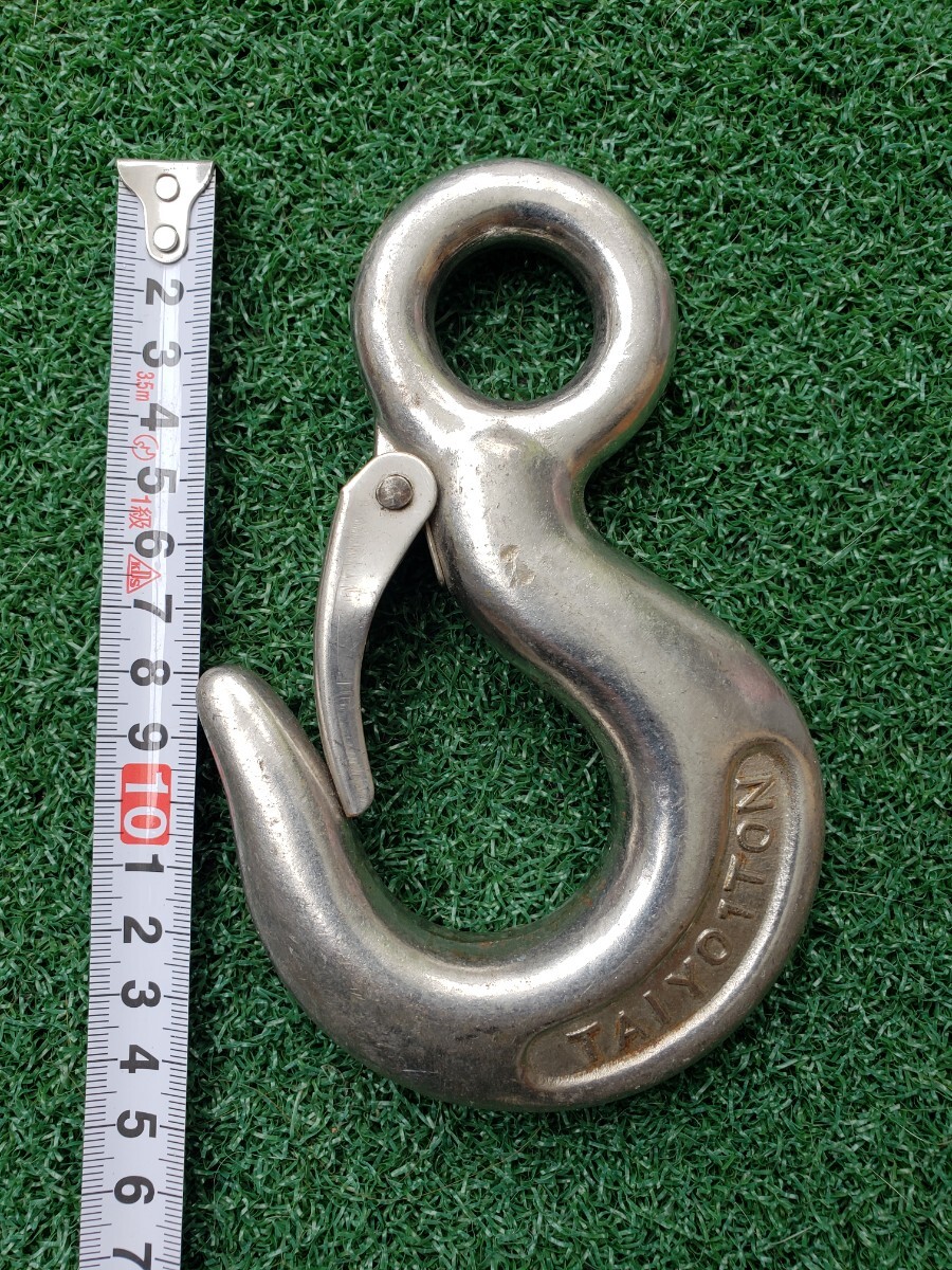 その②　1トン　ステンレス製　大洋製器工業／タイヨー／TAIYO　スナップフック　スプリングフック　重量フック　バネ付　SVS 1TON