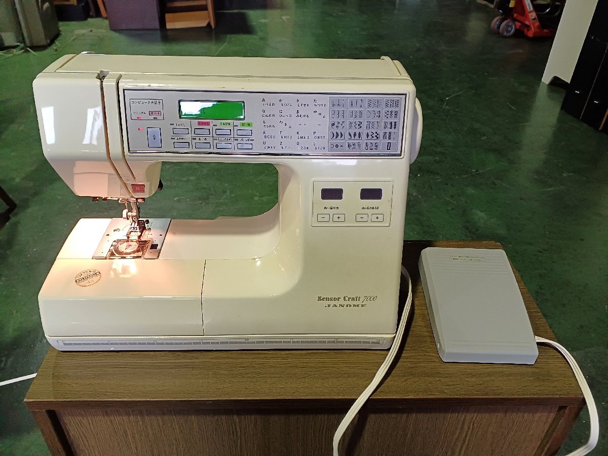 JANOME 7000 センサークラフト ミシン フットペダル付き★478