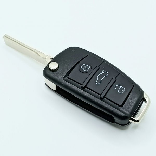 Audi アウディ リモコンキー キーレス 3ボタン キーシェル◆Audi A2 A3 A4 A6 A8 TT Q3 Q5 Q7 C5 C6 B6 B7 S6 RS クワトロ 修理 鍵 補修用