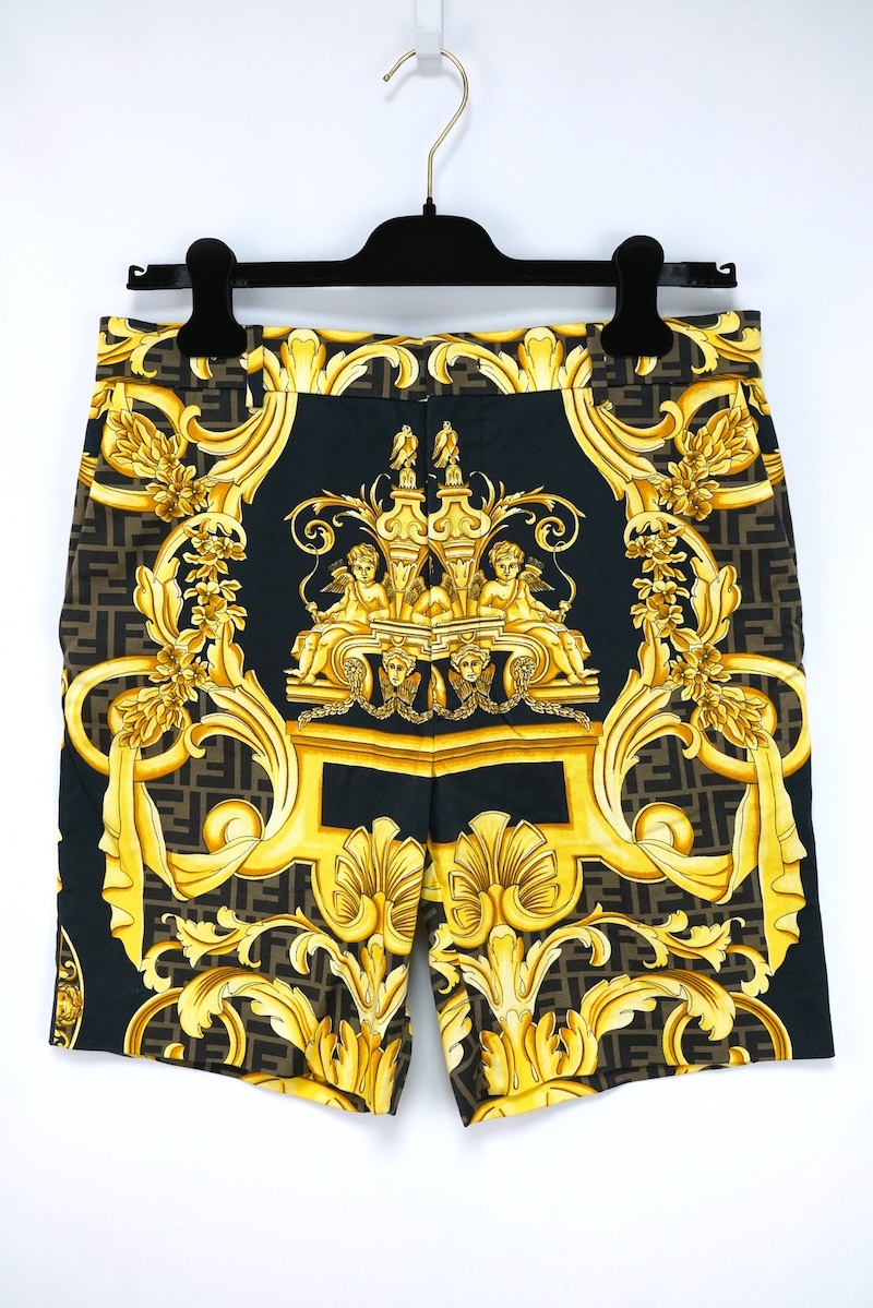 FENDACE フェンダーチェ FENDI フェンディ by Versace ヴェルサーチ バロック柄 ショート パンツ マルチカラー 46サイズ(170/76A) ズッカ柄