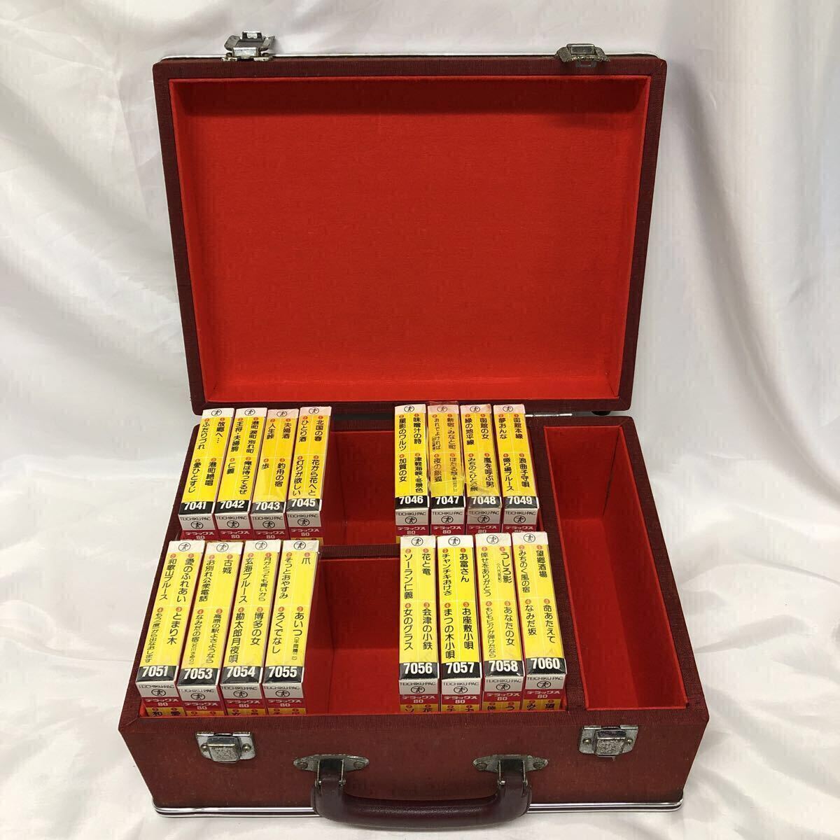 1円〜 8トラ カセットテープ③【中古ジャンク品】テイチクスーパーカラオケ80 第3集 7041〜7060(4本無いです) 歌詞カード無し