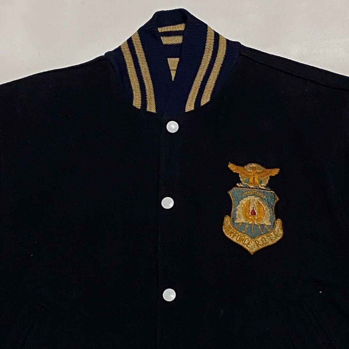 50's 60's AIRFORCE R.O.T.C. リバーシブル ウールxコットン スタジャン 42サイズ 軍物 USAF 空軍 ビンテージ古着 vintage 50年代 60年代