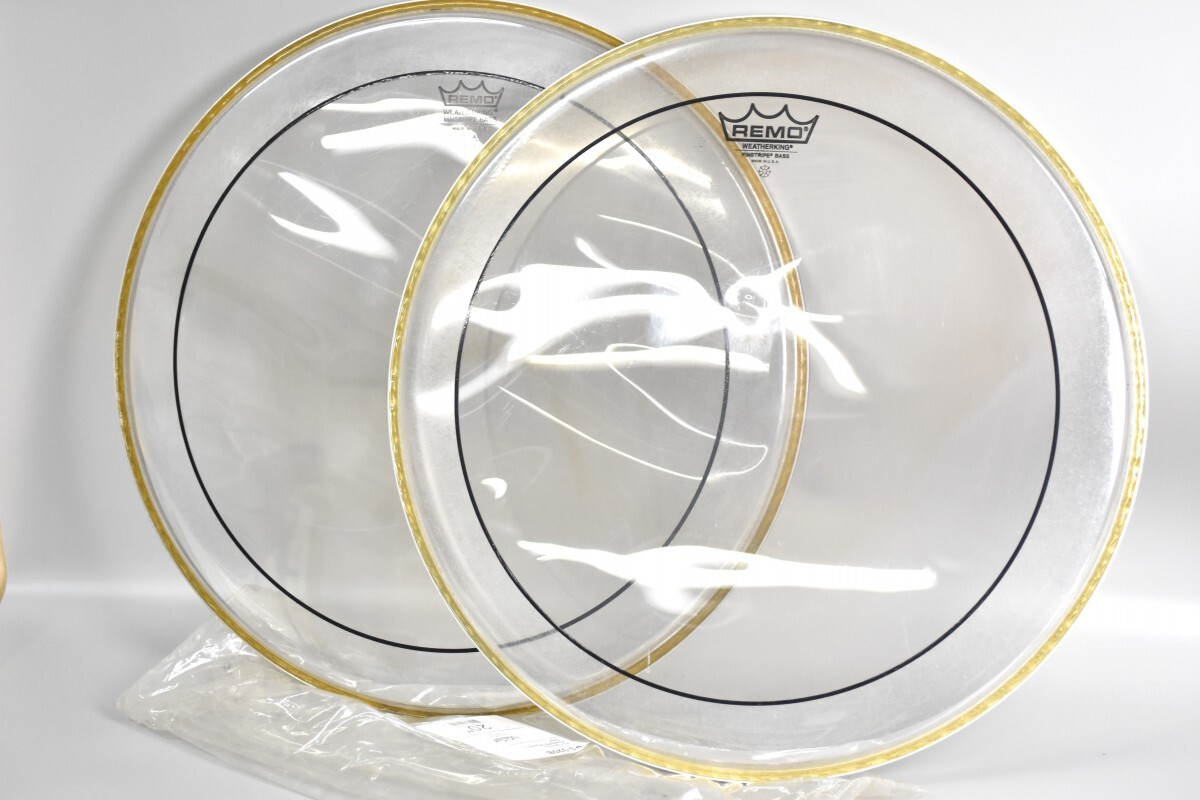 REMO レモ パワーストローク3 クリアー 20インチ 2点セット ドラムヘッド Clear P3-320B P3-1320-C2 ドラム 楽器 器材 RR-619G/633