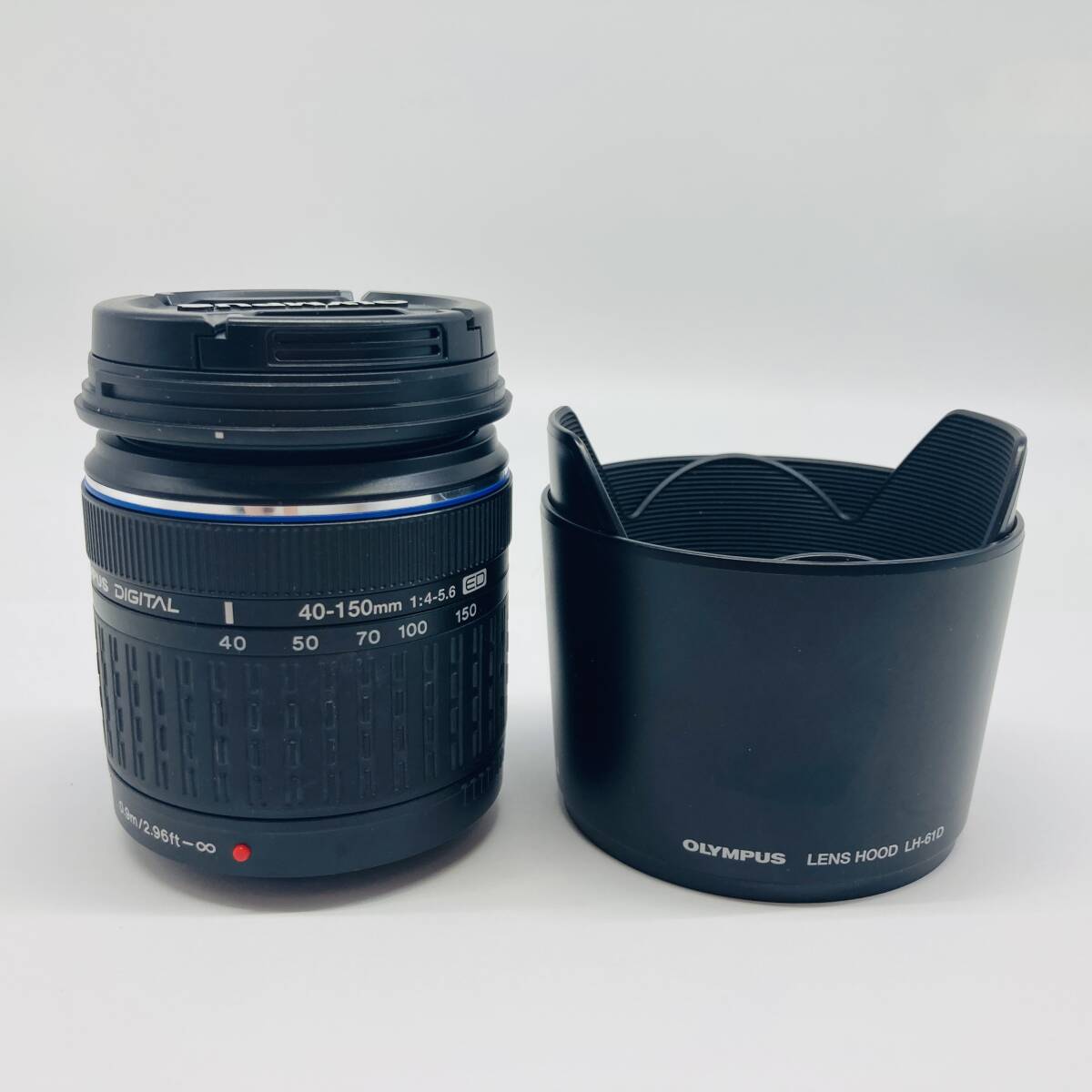 【6241】OLYMPUS オリンパス ZUIKO DIGITAL 40-150mm 1：4-5.6 ED カメラ レンズ LENS HOOD LH-61D 動作未確認 外観美品