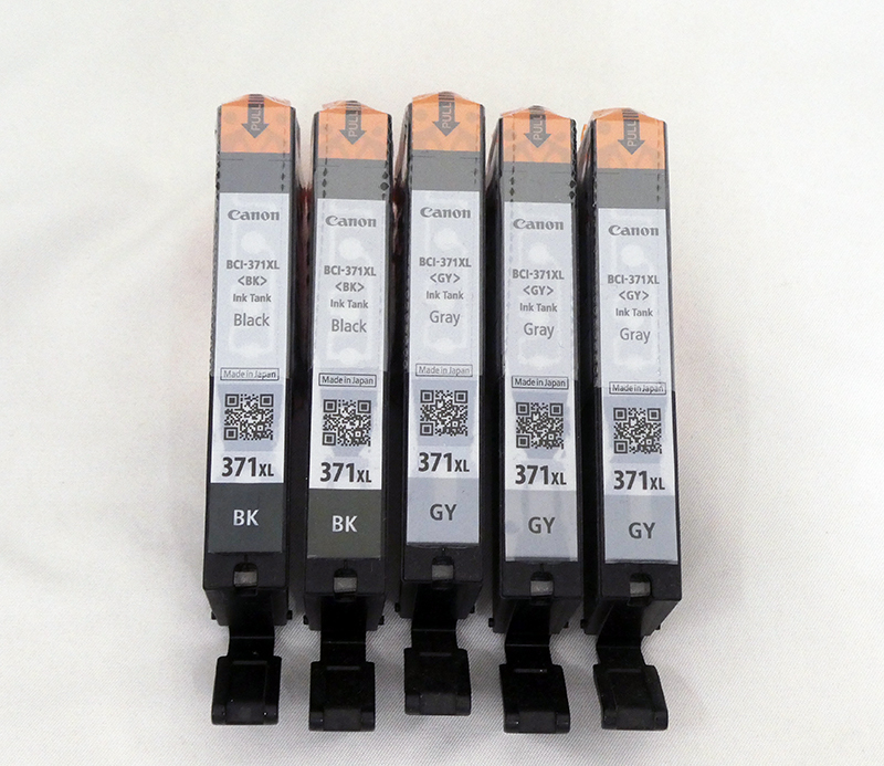 Canon キャノン　大容量 純正インク　BCI-371XL (BK×2、GY×3)　計5個セット　未使用品