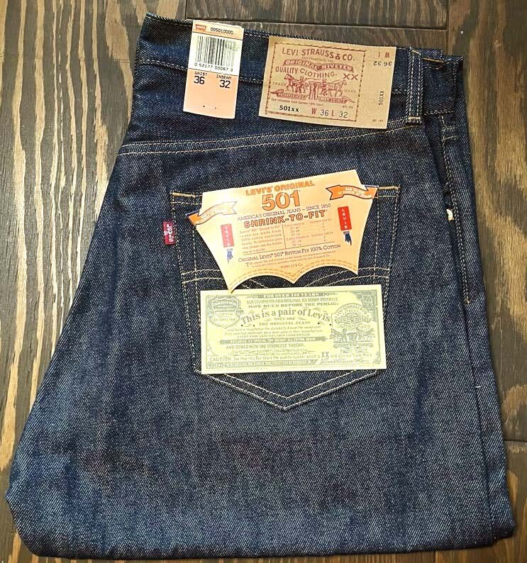 D521/LEVIS501XX USA製同等メキシコ製　デッドストック　リジット