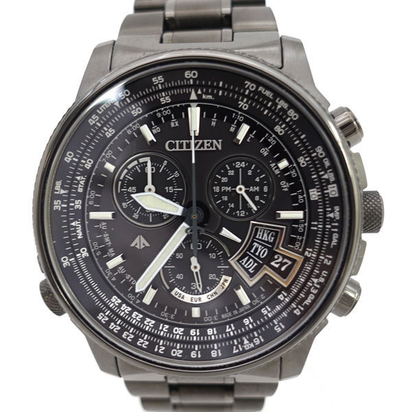 ★ シチズン プロマスター デュラテクト エコドライブ クロノ デイデイト 電波時計 チタン H610-T018688 (0220538250)