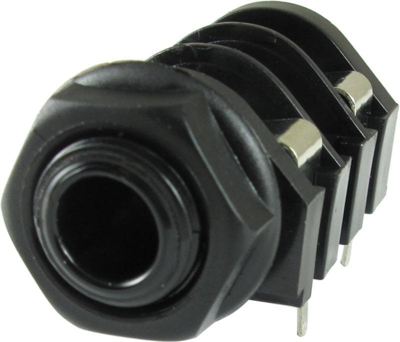 ジャック 1/4 Jack - Cliff, PC Mount, switched, black, Mono [送料170円から 同梱可]