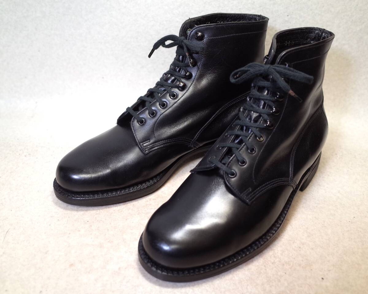 【送料無料】5441■MARCELLIN CYRNOS■試着程度/希少50sビンテージ/フランス軍プレーントゥ/革底/レースアップブーツ/グッドイヤー/25cm