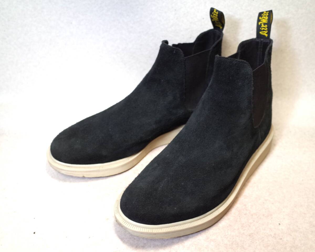 【送料無料】5457■Dr.Martens/ドクターマーチン■英国製プレーントゥ/チェルシー/サイドゴアブーツ/ブラックスエード/UK8.5/男性27.5cm■