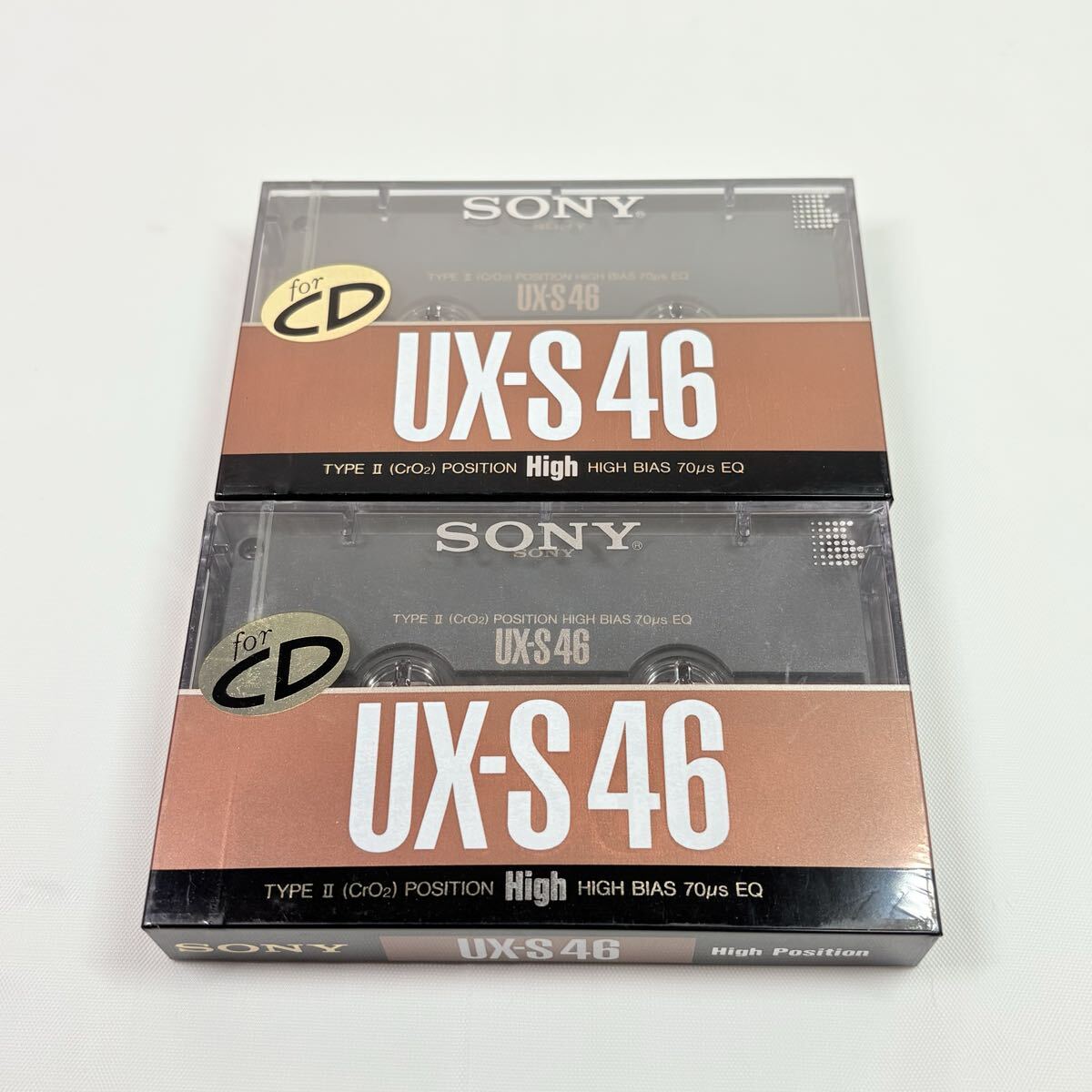 未開封品　SONY ソニー　カセットテープ　UX-S46 2本　記録媒体　レトロ