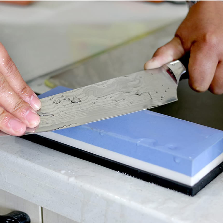 砥石 シャープナー 両面 #600#1000 仕上げ 包丁 ナイフ とぎ石 研ぎ石 砥石 滑り止め ラバーベース付属 メンテナンス el-toisi1060