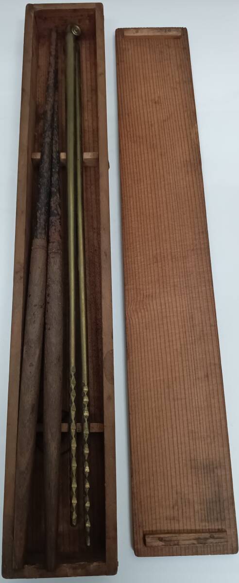 ☆貴重な年代物☆ 火箸 茶道具 骨董品 木箱付き