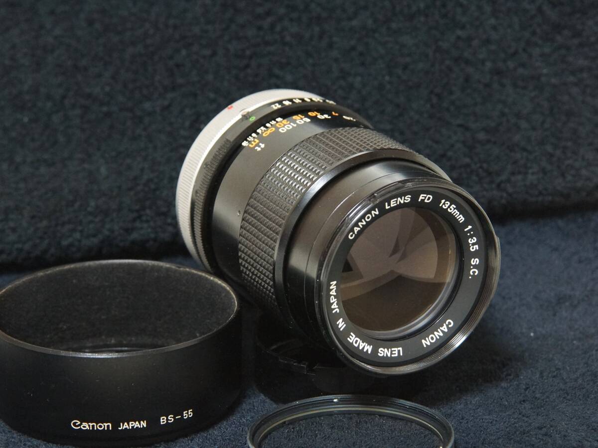 Canon FD135mm F3.5S.C 単焦点望遠レンズ＋BS55【Operation Confirmed・動作確認済】