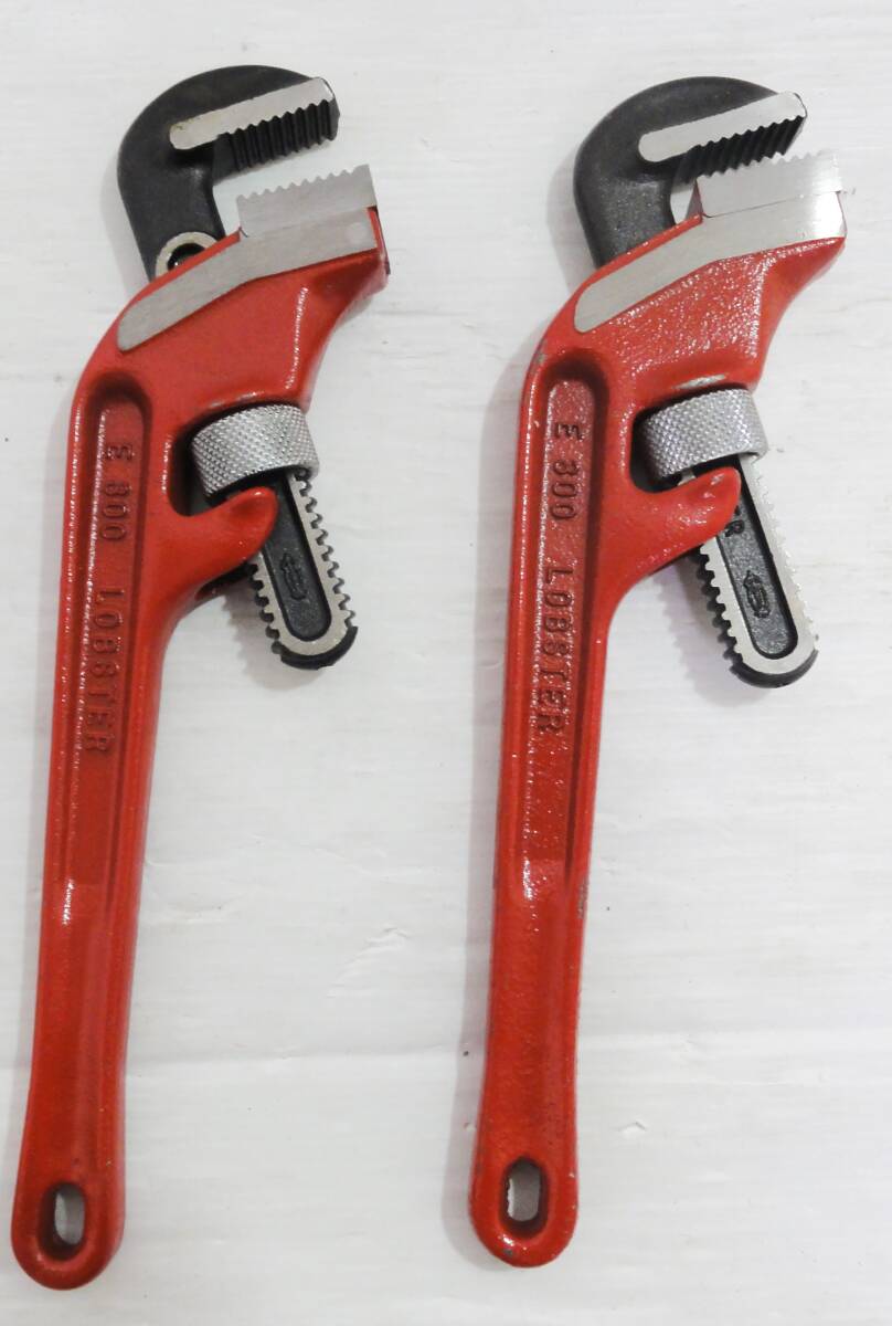 A0306a LOBSTER ロブスター パイプレンチ E300 2本セット 工具 DIY ハンドツール
