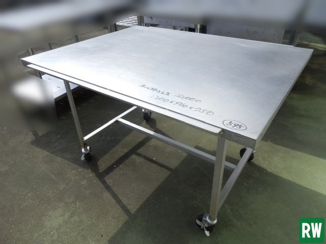 SUS304 作業台 BGなし キャスター付 幅1200×奥行D960×高さ750mm ステンレス 台 調理台 業務用 作業場 食品工場 給食センター [2-B595]
