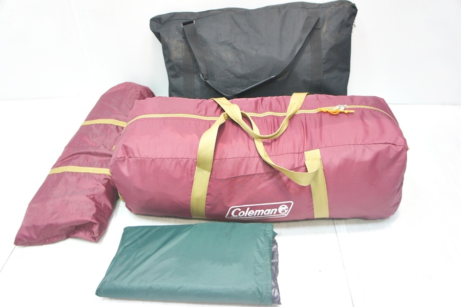 福岡)coleman コールマン ラウンドスクリーン2ルームハウス バーガンディ インナーシート付 S250609j1 NF09C