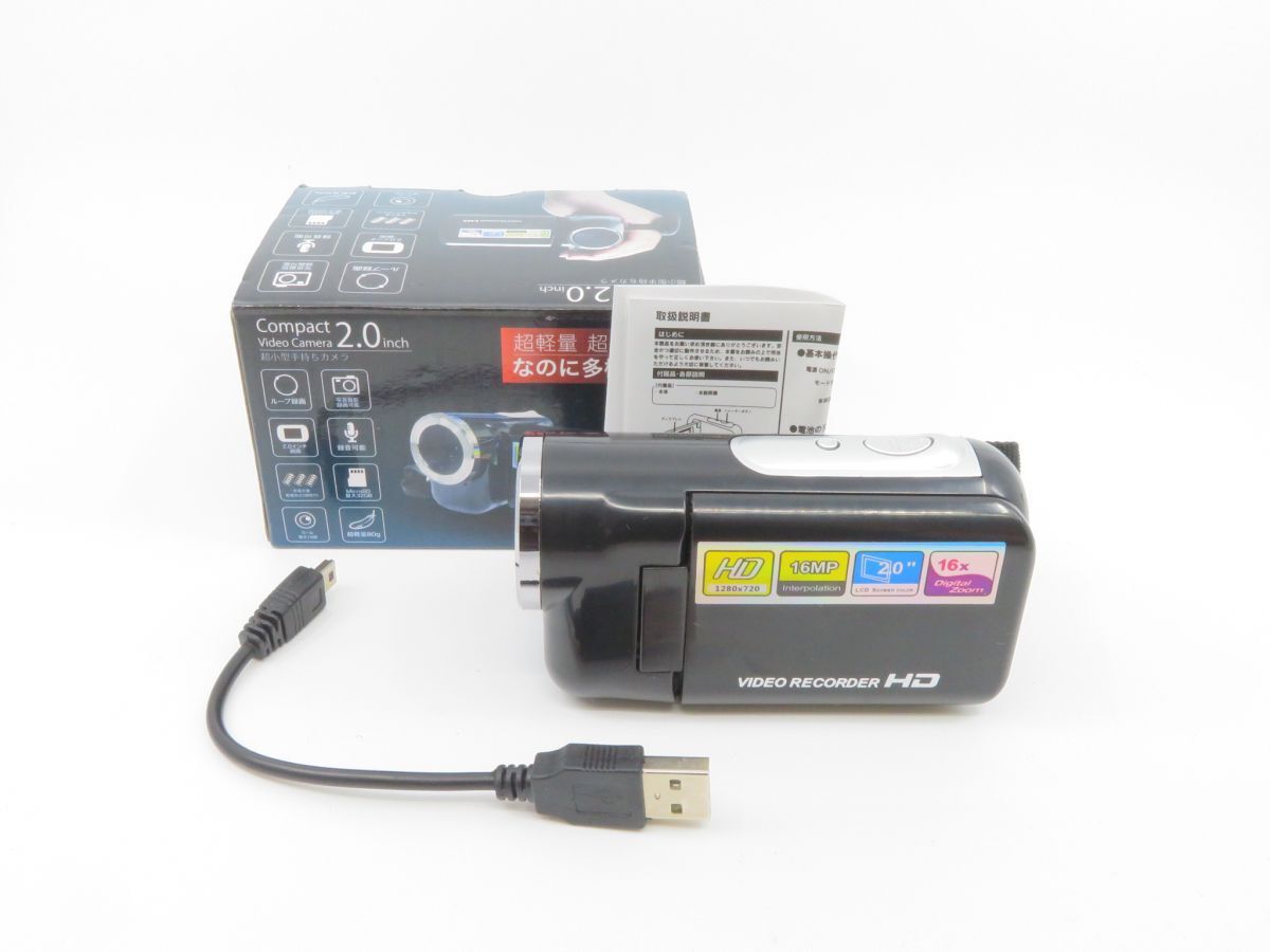 0336 ZOX ZX-004 2.0インチ 超軽量 超小型 コンパクトビデオカメラ 元箱付き【カメラヤ】【送料700円】