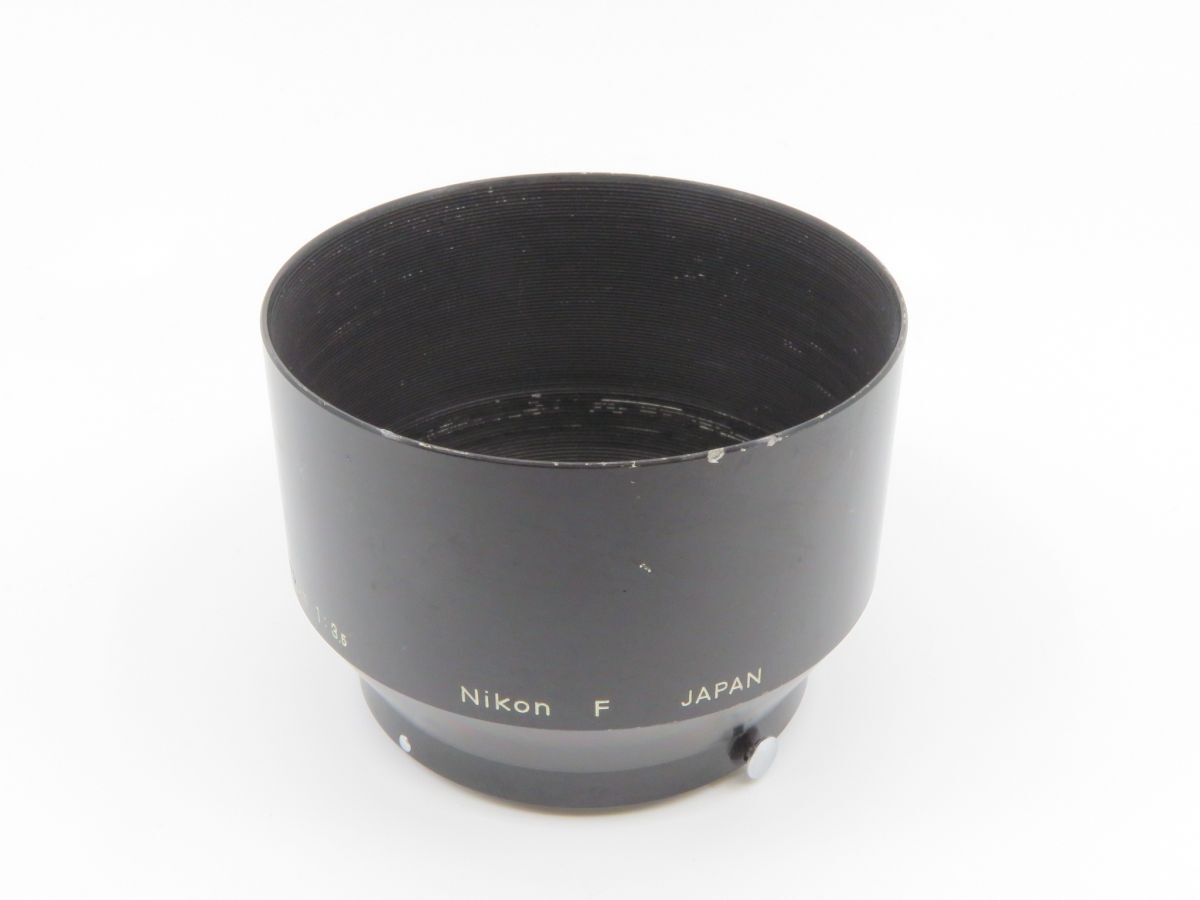 0429 Nikon F f=10.5cm 1:2.5 f=13.5cm 1:3.5 メタルレンズフード【カメラヤ】【送料290円】