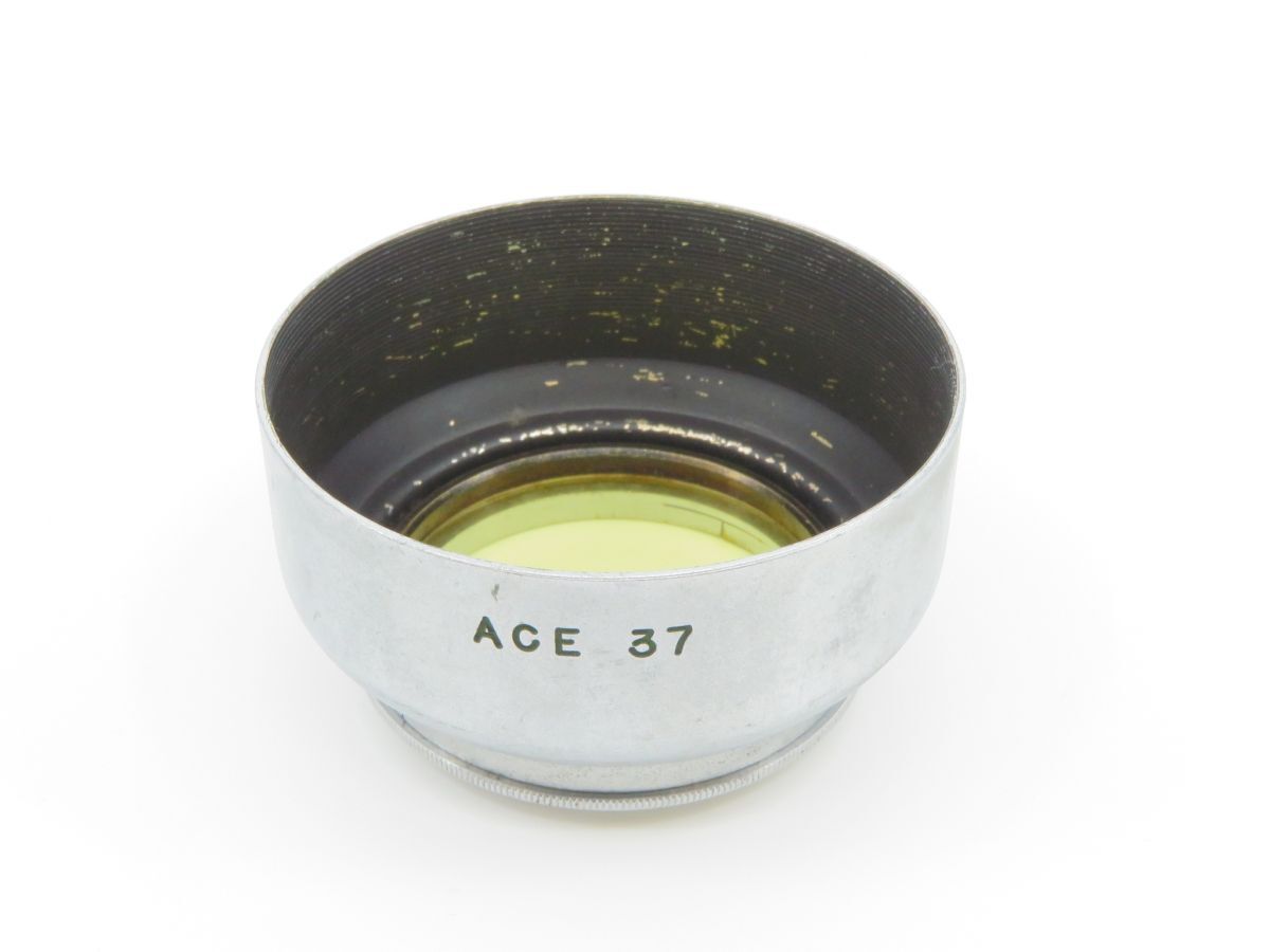 0474 ACE 37 エース 内径37mm かぶせ式 シルバー メタルレンズフード【カメラヤ】【送料290円】
