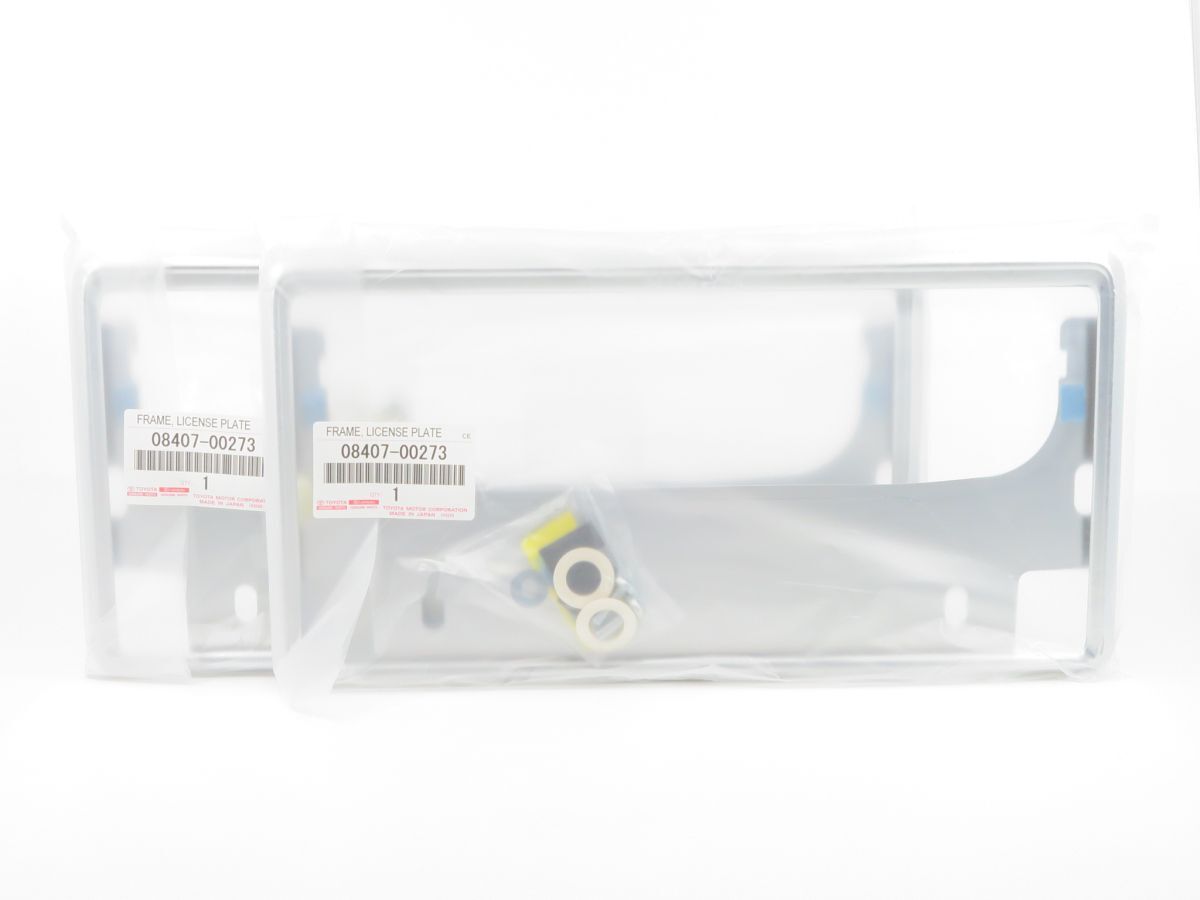 0555 TOYOTA トヨタ 純正 ナンバーフレーム 08407-00273 前後セット【カメラヤ】【送料1000円】