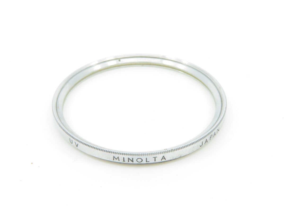 0542 MINOLTA 50mm UV 紫外線カット 銀枠フィルター【カメラヤ】【送料140円】
