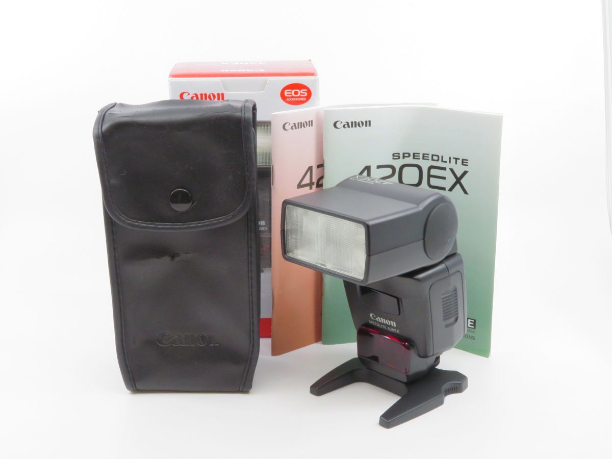 0502 Canon SPEEDLITE 420EX ストロボ ケース 元箱付き 動作確認済【カメラヤ】【送料700円】
