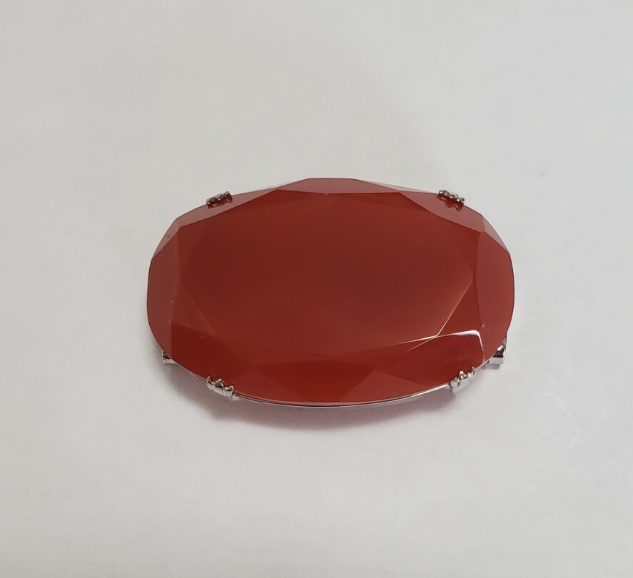 瑪瑙 天然石 カラーストーン 帯留め 和装小物　レディース アクセサリー 14,9ｇ 美品