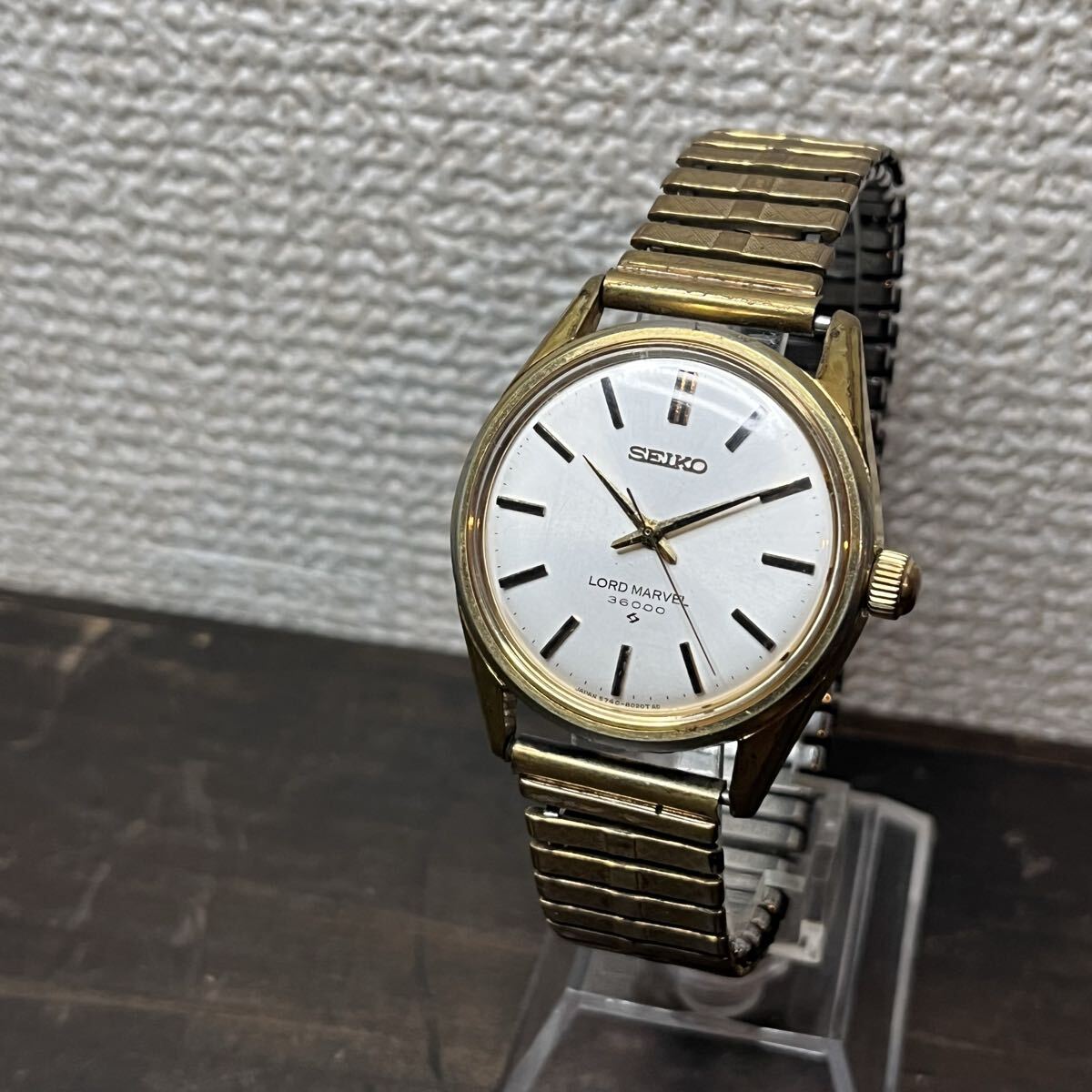 【稼働品】SEIKO LORD MARVEL 36000 セイコーロードマーベル　5740-8000　ハイビート手巻き　メンズ腕時計　金張り　