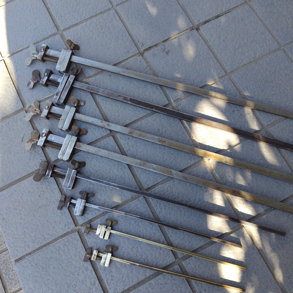 ハタガネ　色々8本で　!!　鉄製6本　真鍮製2本 (中古)