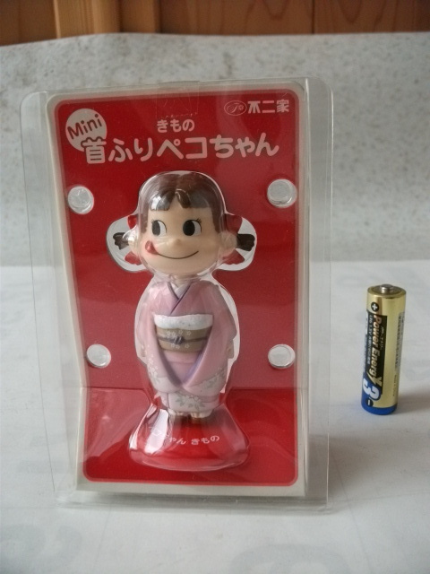 非売品 不二家 Mini 首ふりペコちゃん きもの マスコット フイギュア ビンテージ レトロ